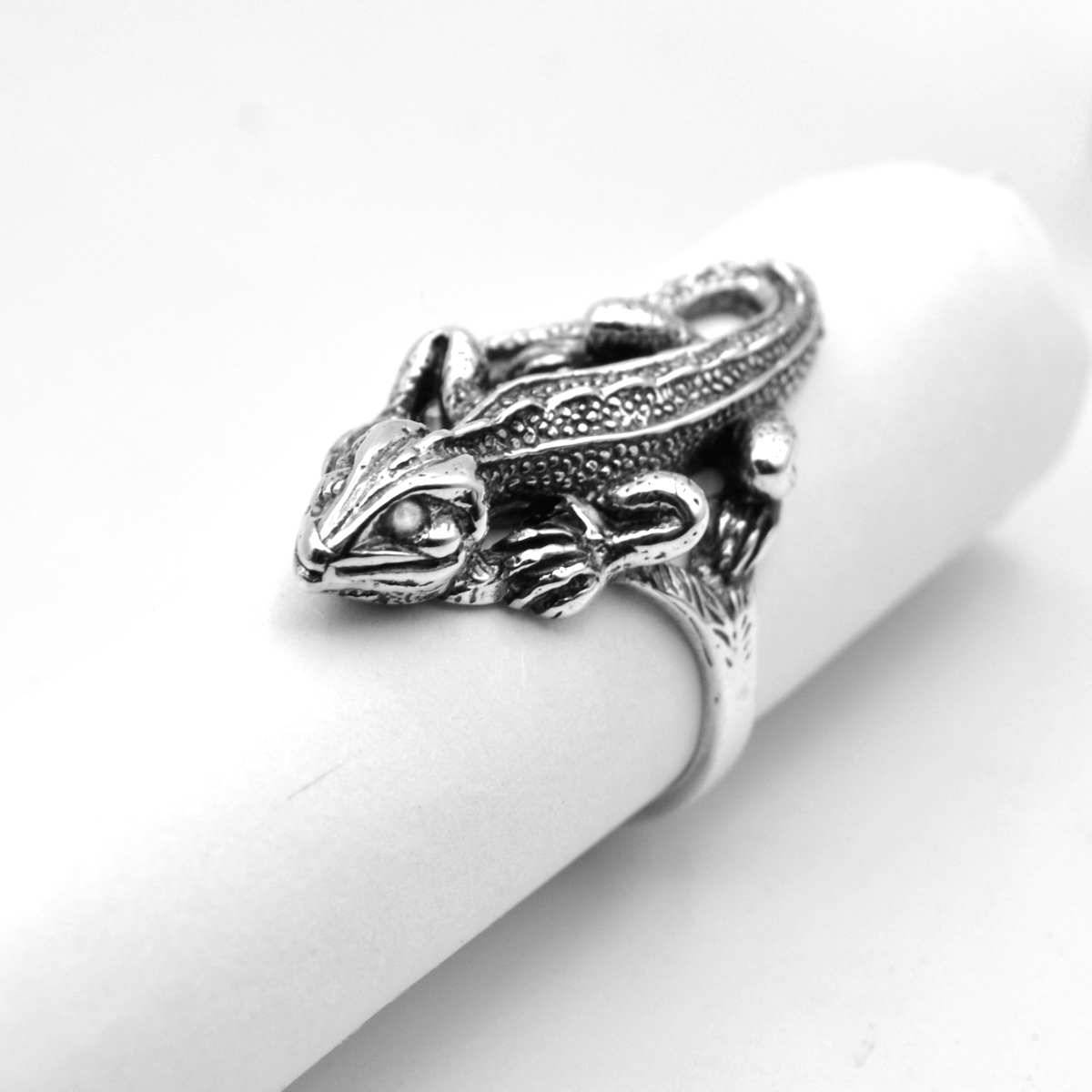 Кольцо Саламандра из серебра
